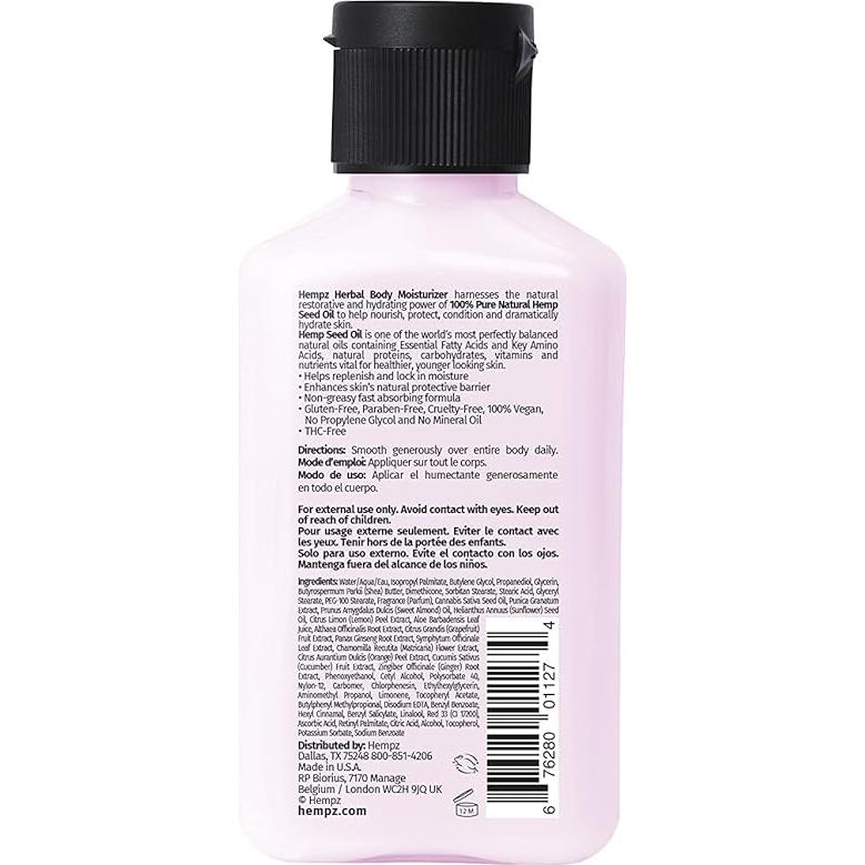 Hempz Hidratante Corporal de Granada 63.4 g - Libre de Parabenos