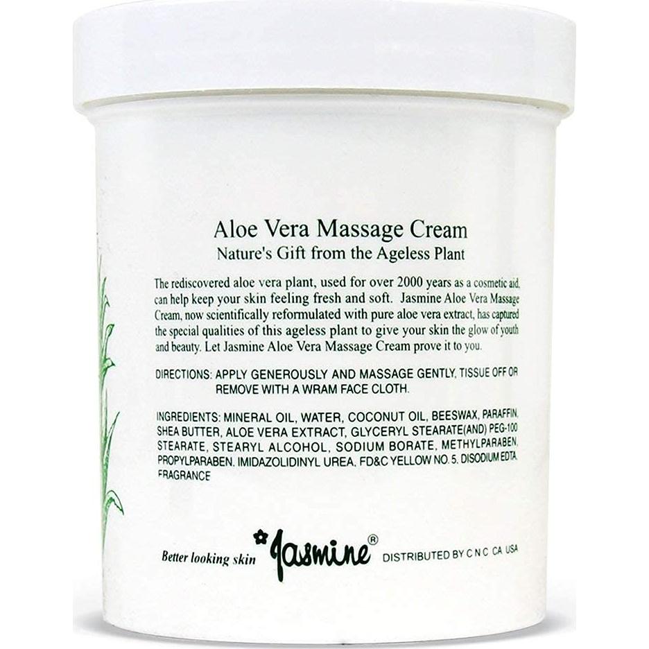 Crema de Masaje Aloe Vera Jazmín 400g Hidratante Anti-Envejecimiento