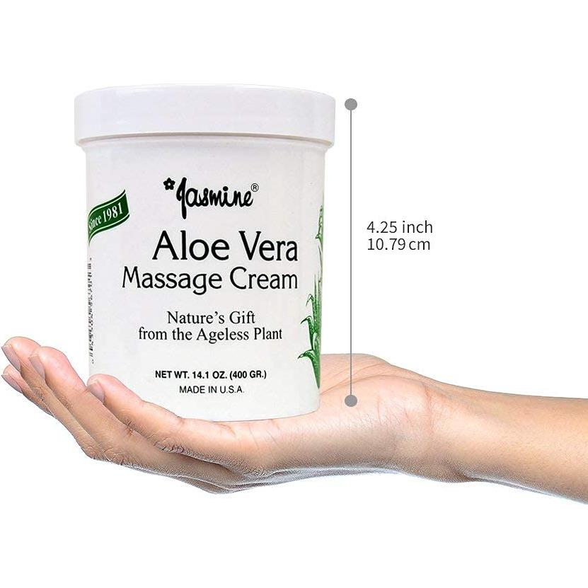 Crema de Masaje Aloe Vera Jazmín 400g Hidratante Anti-Envejecimiento
