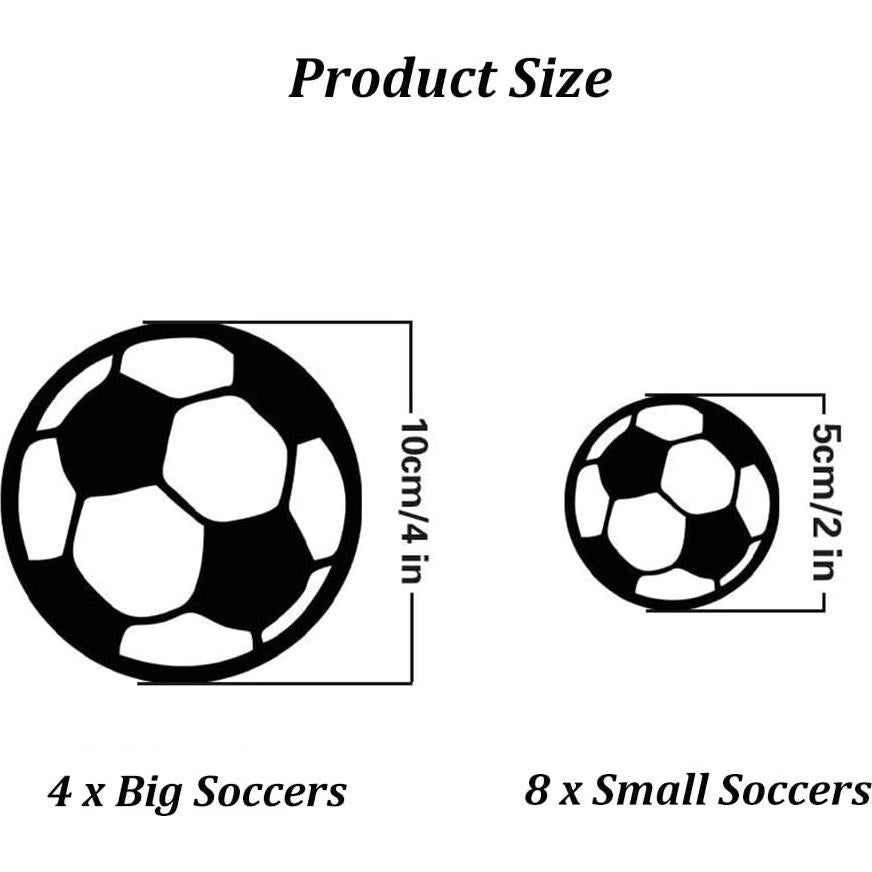 Calcomanías de Pared de Fútbol LZYMSZ 12 Piezas PVC Impermeable