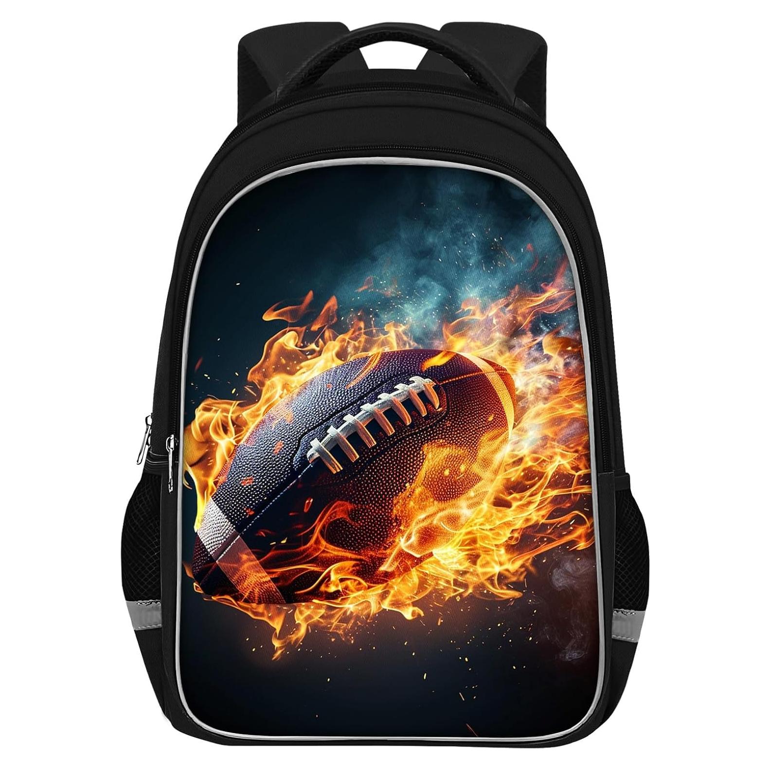 Mochila Escolar Niños Fútbol Americano 43.9x30x14 cm