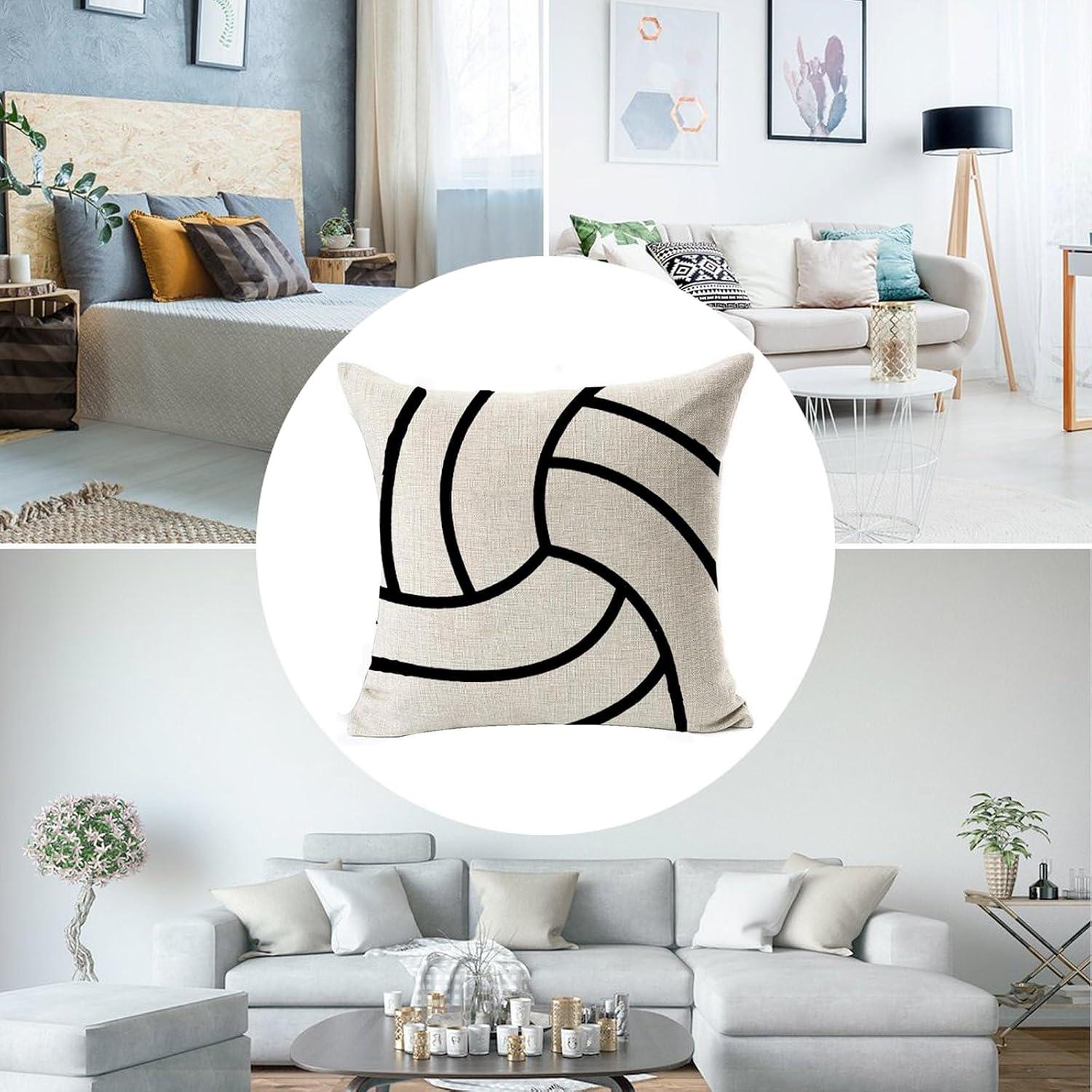 Funda de Almohada Decorativa Andreannie 45x45 cm Algodón Lino Beige