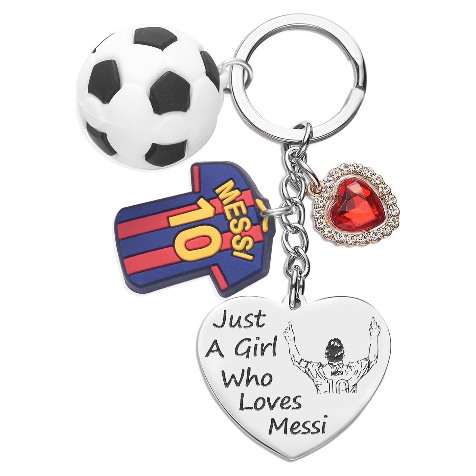 Llaveros de Fútbol Messi para Mujeres y Chicas Adolescentes