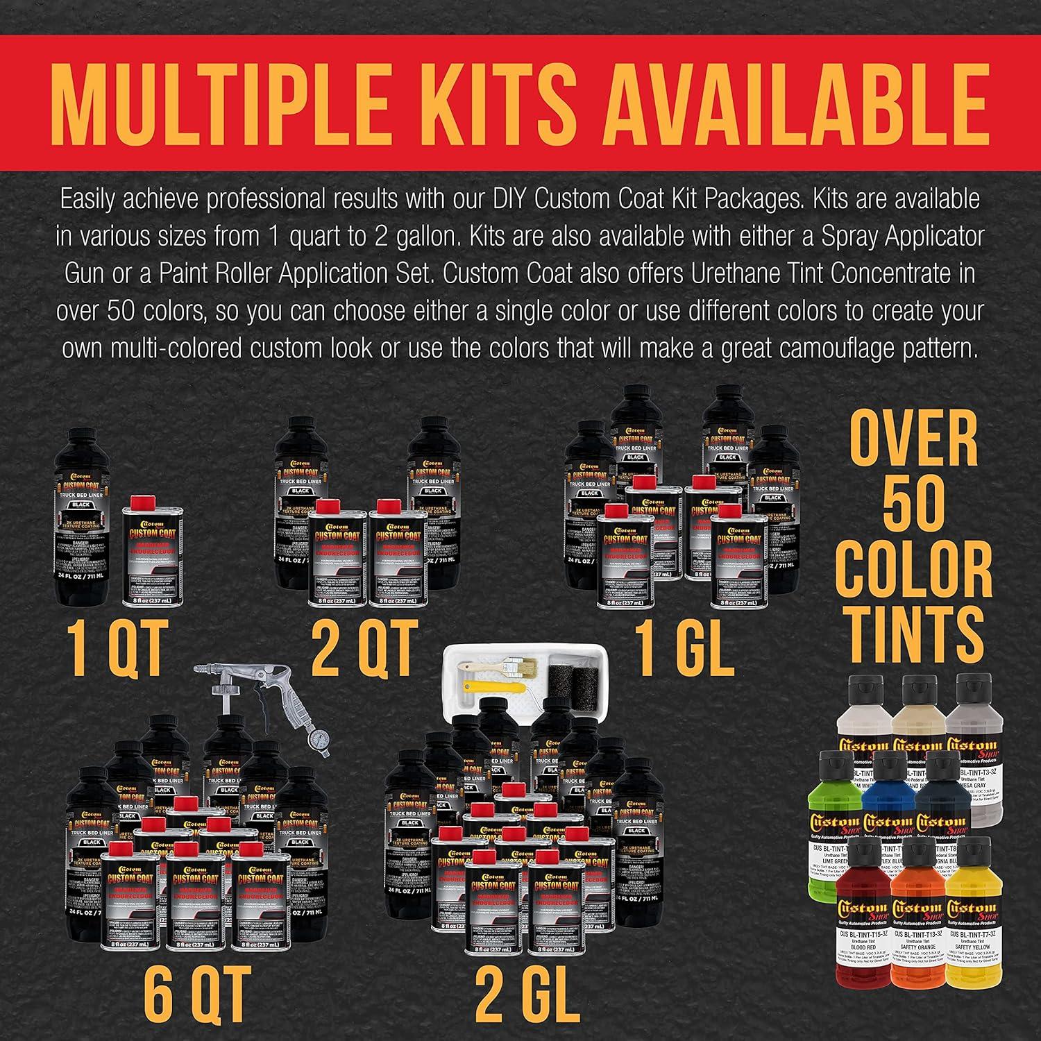 Kit de Recubrimiento Texturizado Custom Coat 0.25 Galones Negro