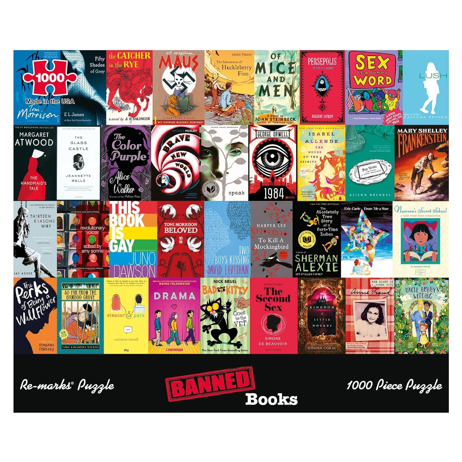 Rompecabezas Re-marks 1000 Piezas Libros Prohibidos 67.95x48.90cm