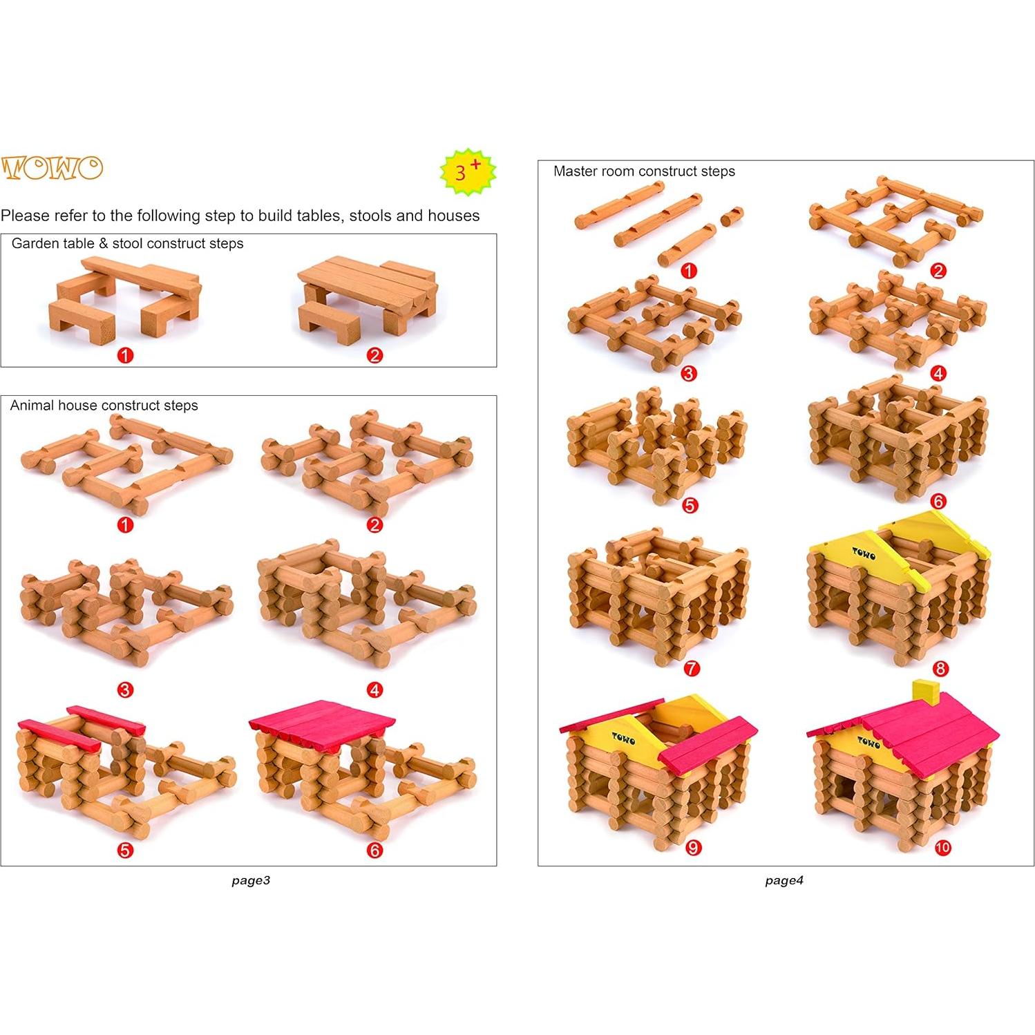Set de Construcción de Granja de Madera Toys of Wood 207 Piezas