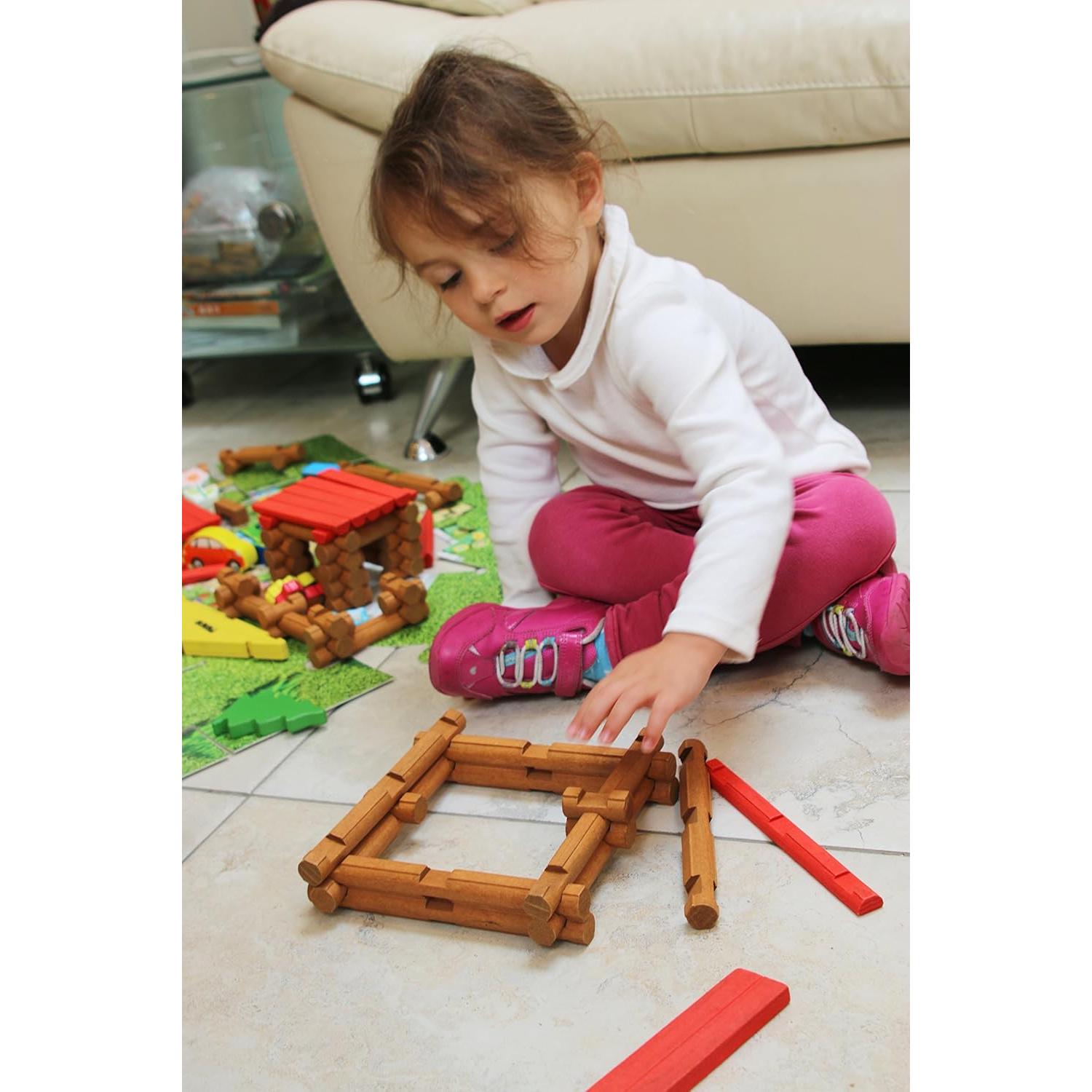 Set de Construcción de Granja de Madera Toys of Wood 207 Piezas