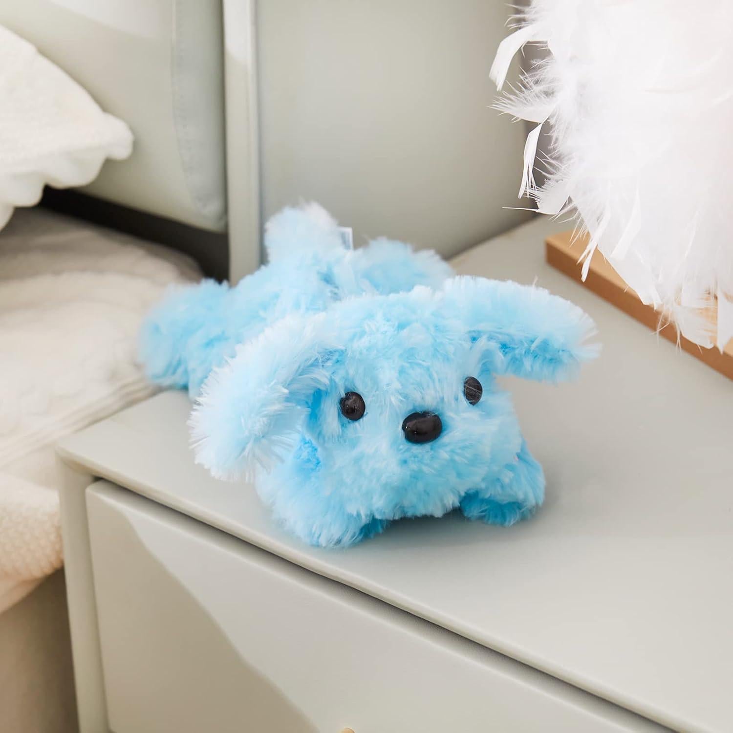 Perro de Peluche LED WEWILL 25.4 cm Azul Luz Nocturna