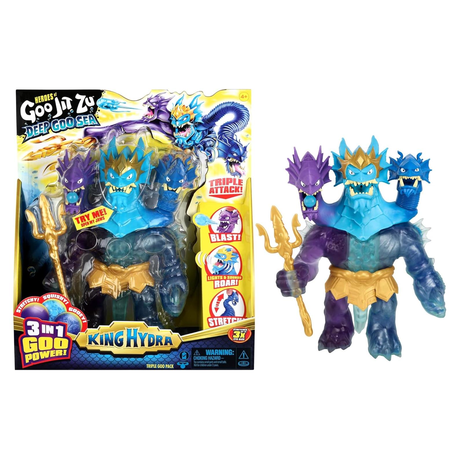 Héroes de Goo Jit Zu Rey Hidra 24cm con Luz y Sonido