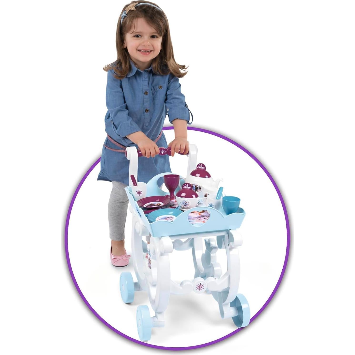 Carrito de Té XL Smoby Frozen 2 con 17 Accesorios