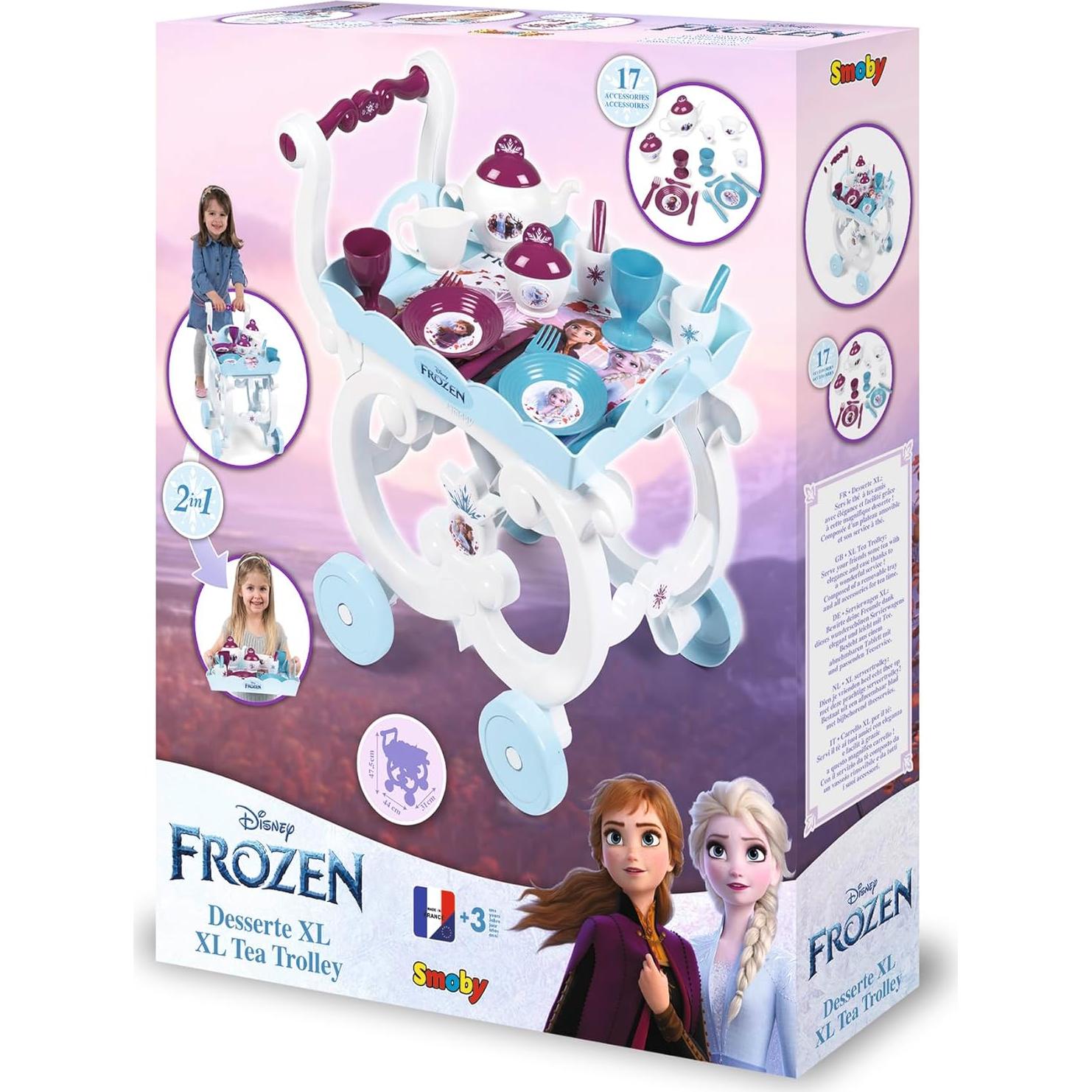 Carrito de Té XL Smoby Frozen 2 con 17 Accesorios
