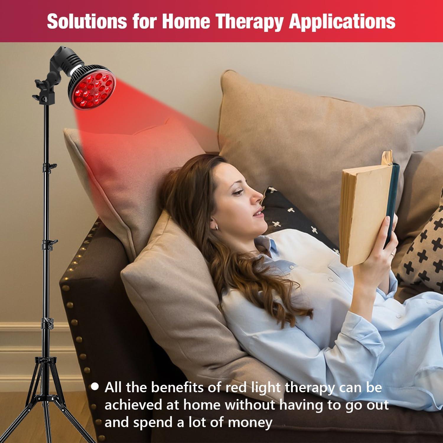 Lámpara de Terapia de Luz Roja Aumtrly 36W con Soporte Ajustable