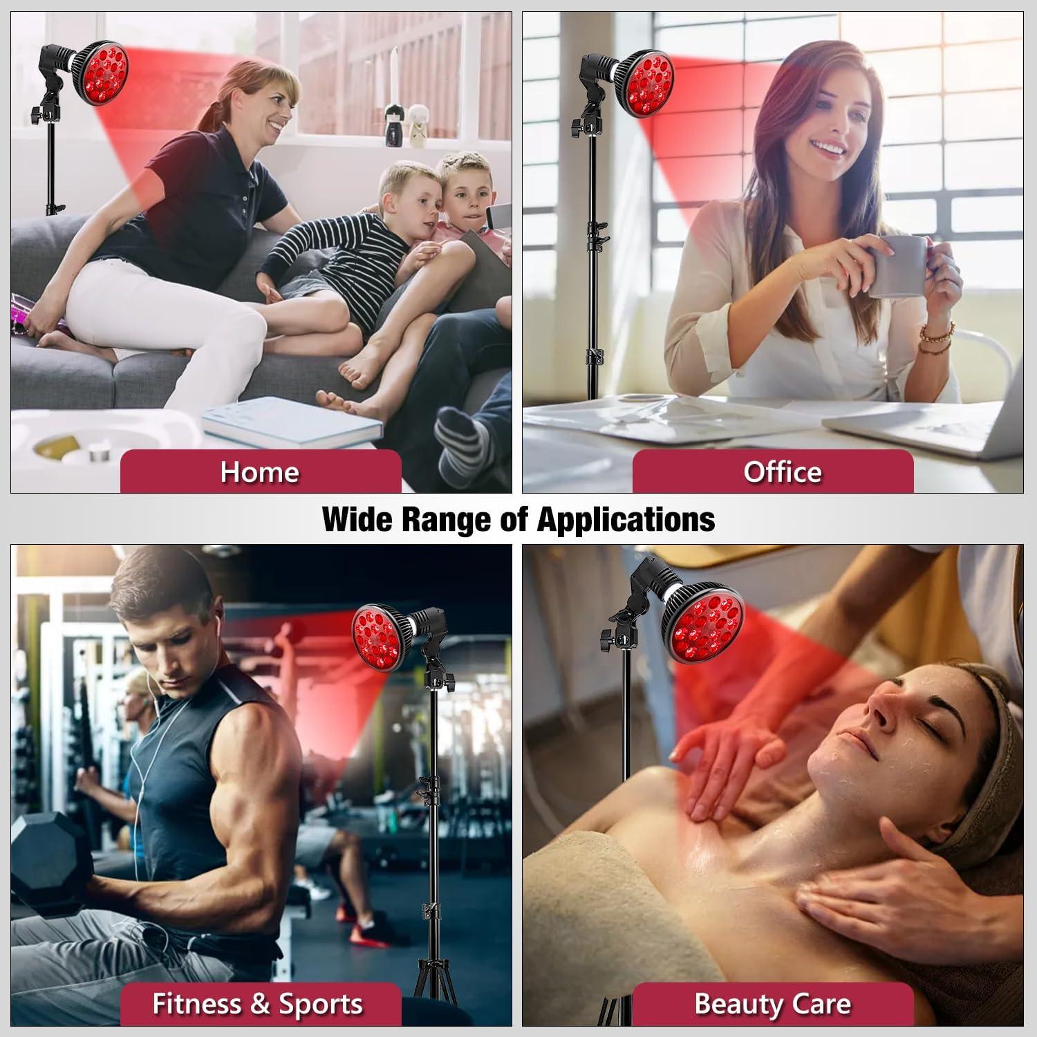 Lámpara de Terapia de Luz Roja Aumtrly 36W con Soporte Ajustable