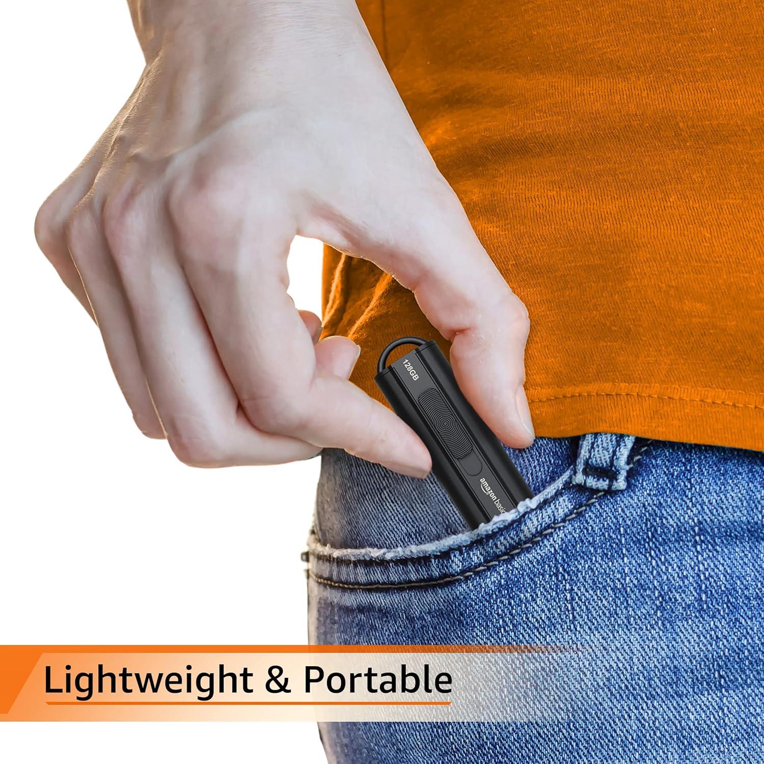 Unidad Flash USB 3.1 Amazon Basics 128 GB Negra