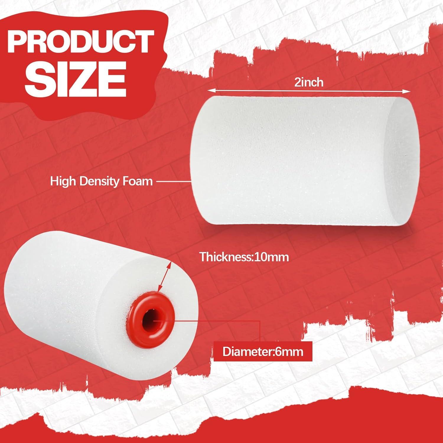 Rodillos de Pintura Mini Nuogo 120 Pcs 5.08 cm Espuma Alta Densidad