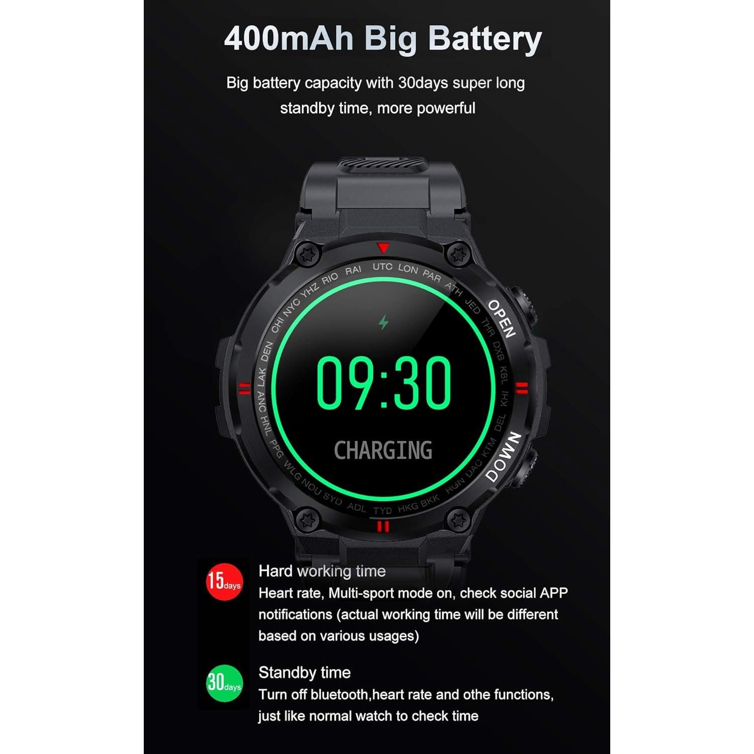 Reloj Inteligente Masis K22 Táctico 1.28" IP68 Fitness