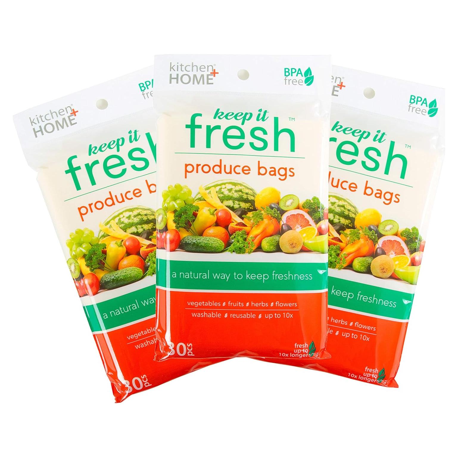 Bolsas Reutilizables Kitchen Home - 30 Bolsas Sin BPA 1 Galón