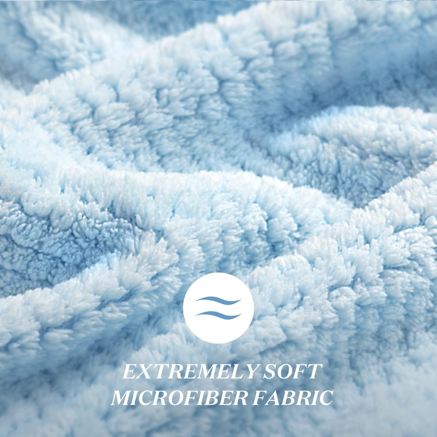 Toalla de Cabello Grande YFONG Microfibra Azul 101.6x66.8cm