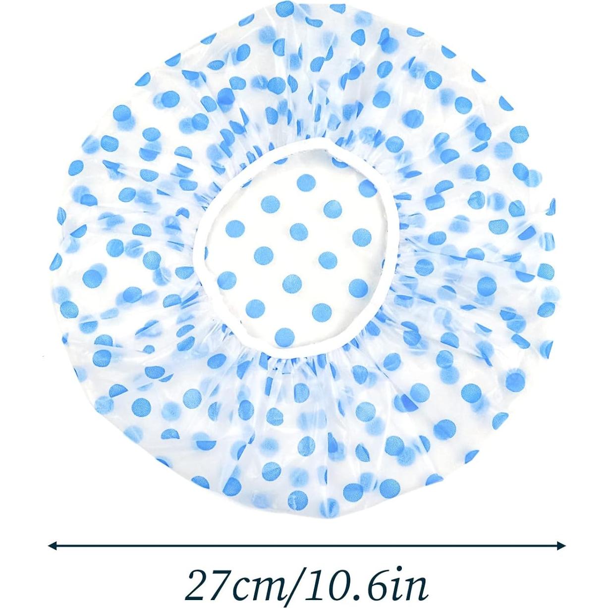 Gorras de Ducha Reutilizables 3PCS Fouews Azul Impermeables