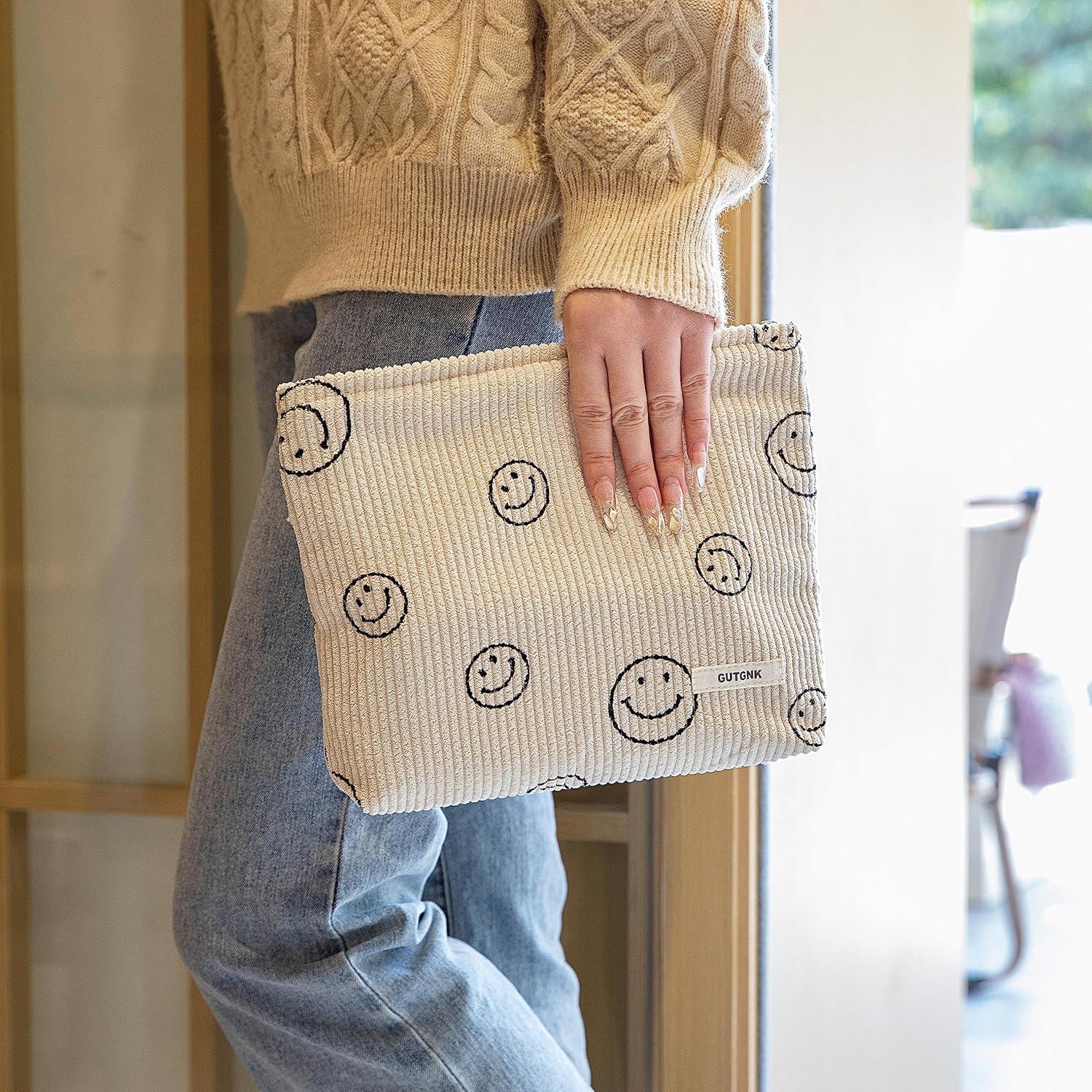 Bolsa de Maquillaje GUTGNK Beige - Estuche Cosmético 25.4x18.8cm