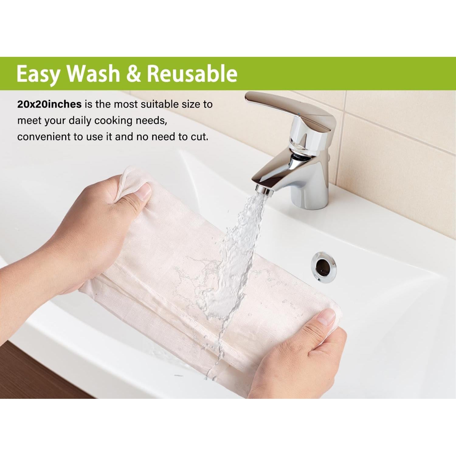 Paños de Queso Orgánicos Olicity 20x20 cm Paquete de 6