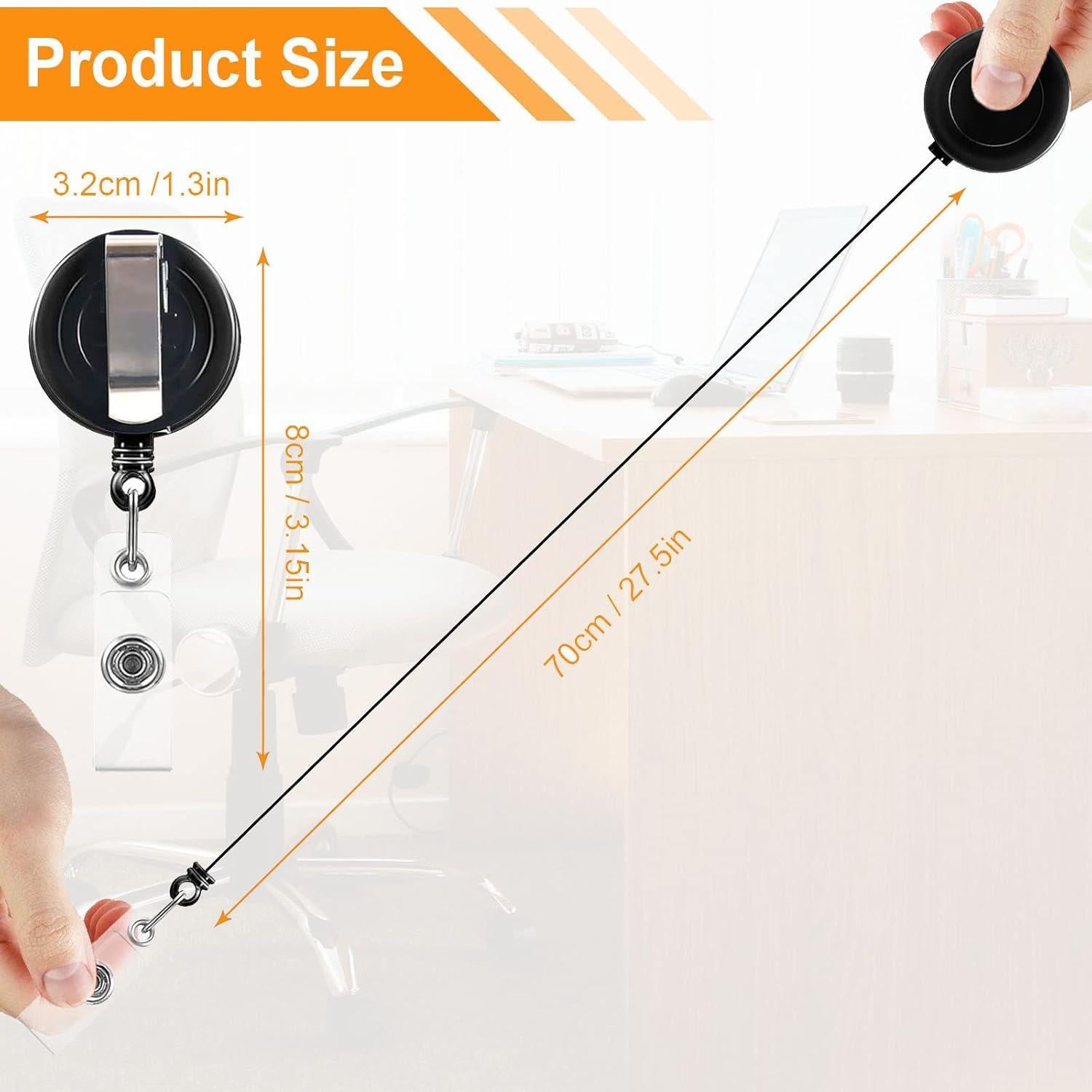 Paquete de 100 Clips Retráctiles Beieverluck para Identificación