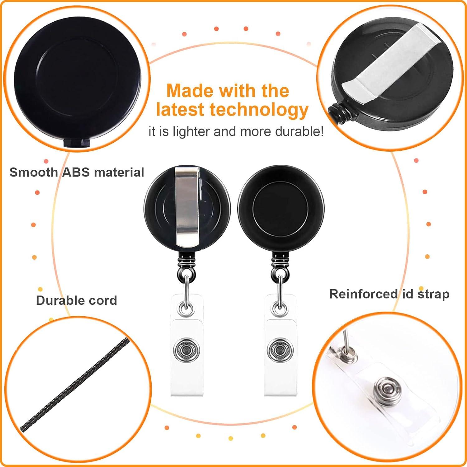 Paquete de 100 Clips Retráctiles Beieverluck para Identificación