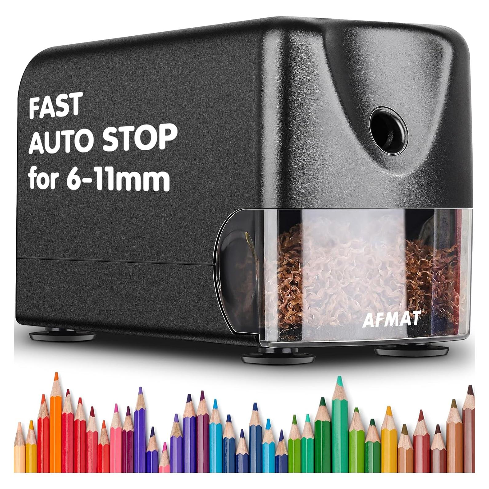 Afilador Eléctrico de Lápices AFMAT PSX3BK Automático 6-11mm