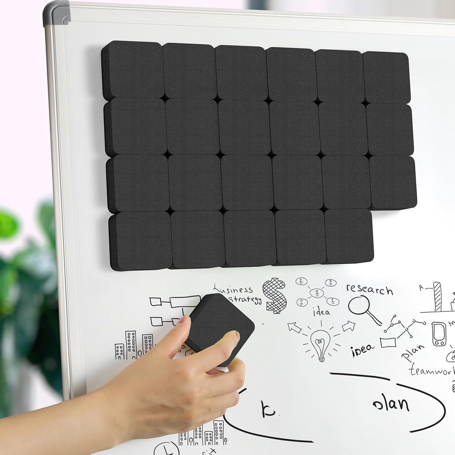 Borradores Magnéticos para Pizarra Blanca MaxGear - Paquete de 24