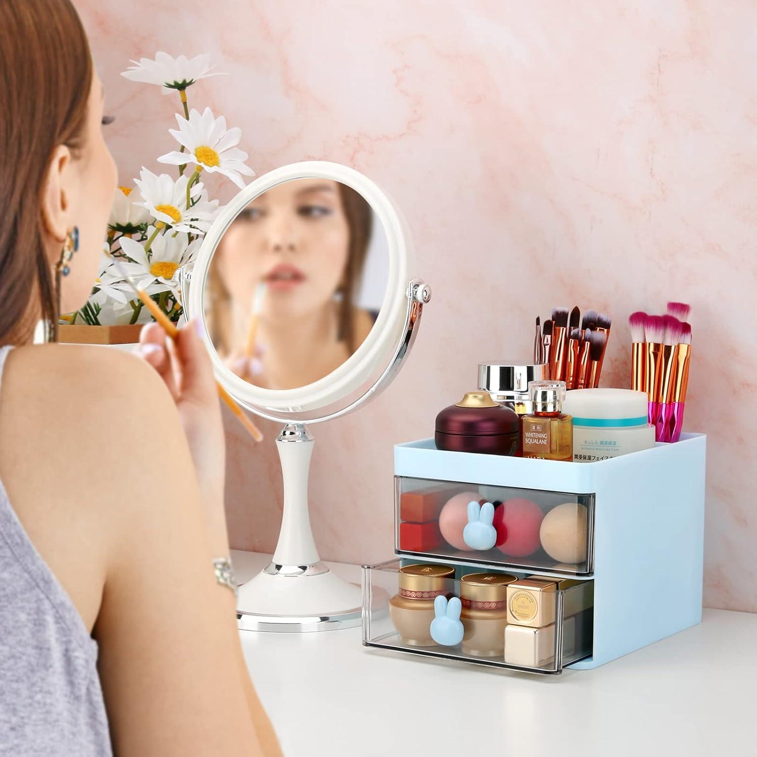 Organizador de Escritorio LETURE Azul con Cajones y Soporte