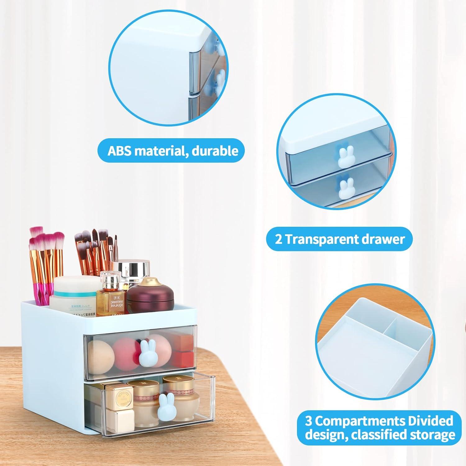 Organizador de Escritorio LETURE Azul con Cajones y Soporte