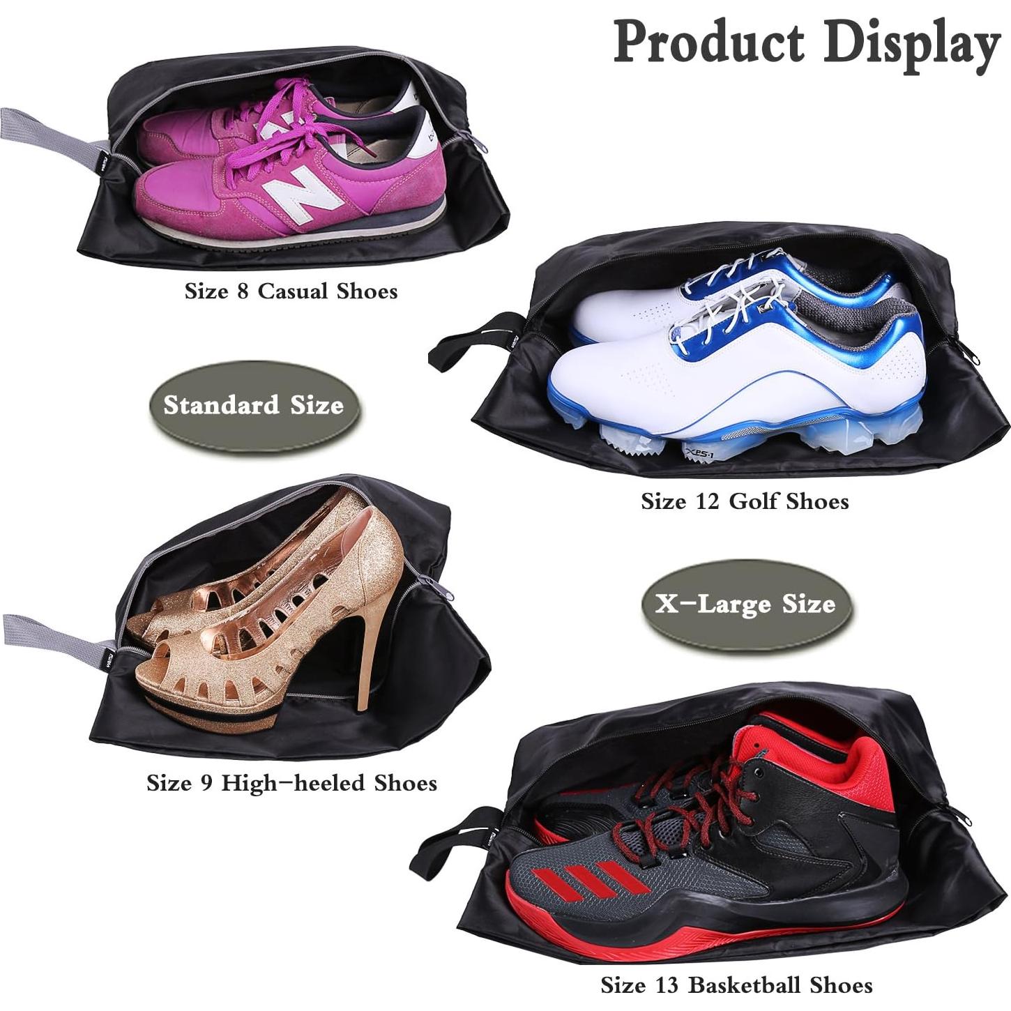 Conjunto de 2 bolsas para zapatos YAMIU impermeables negro