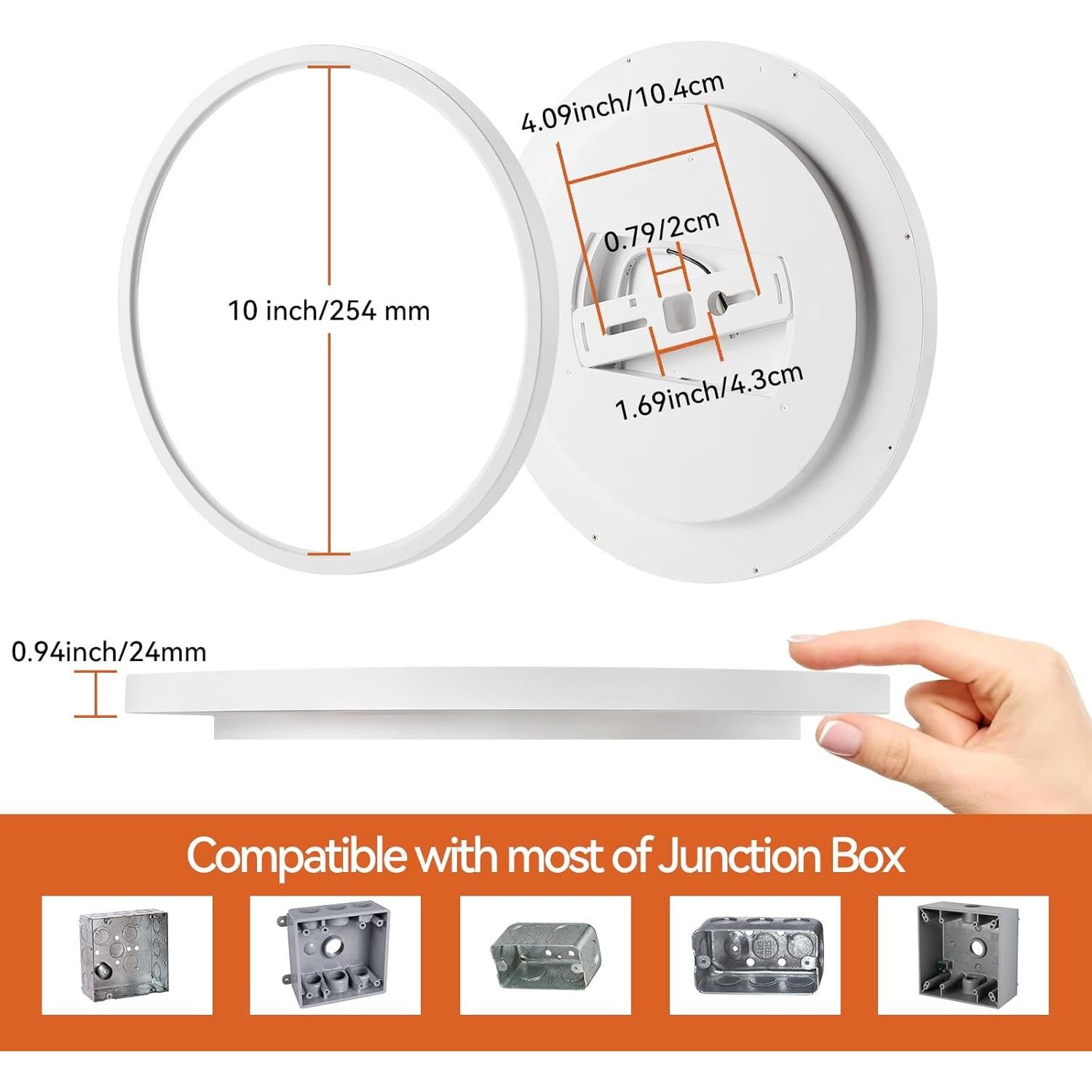 Lámpara de Techo LED Taloya 25.4cm 20W 5-en-1 CCT Blanca