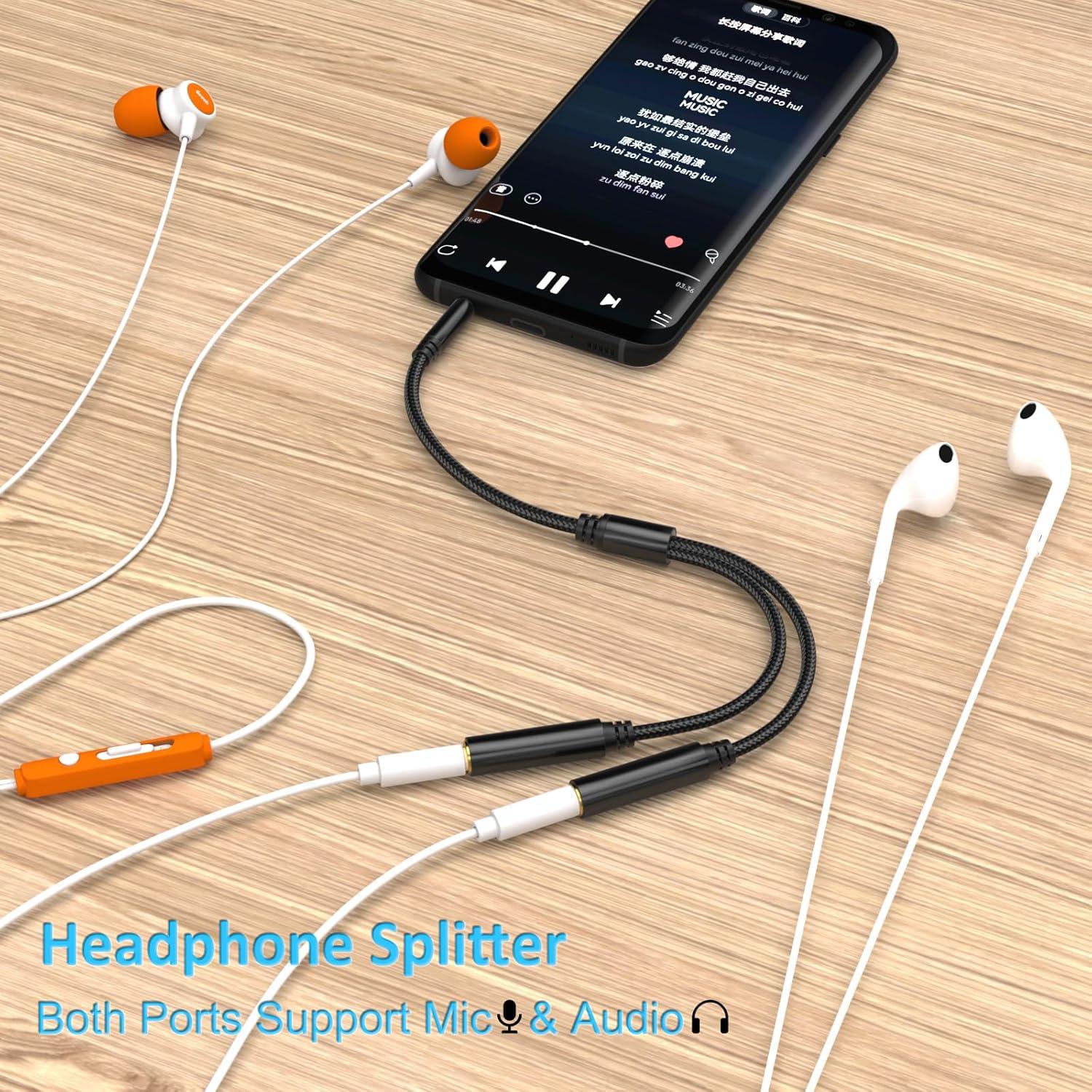 Divisor de Audio TRRS 3.5mm IIISOGNO 1FT Doble Salida