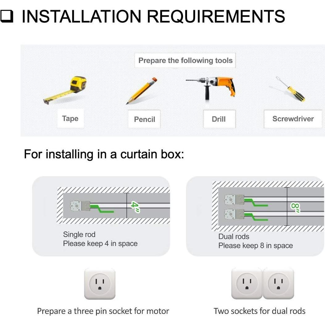 Sistema de Cortinas Inteligentes American Homesupplier 2m WiFi