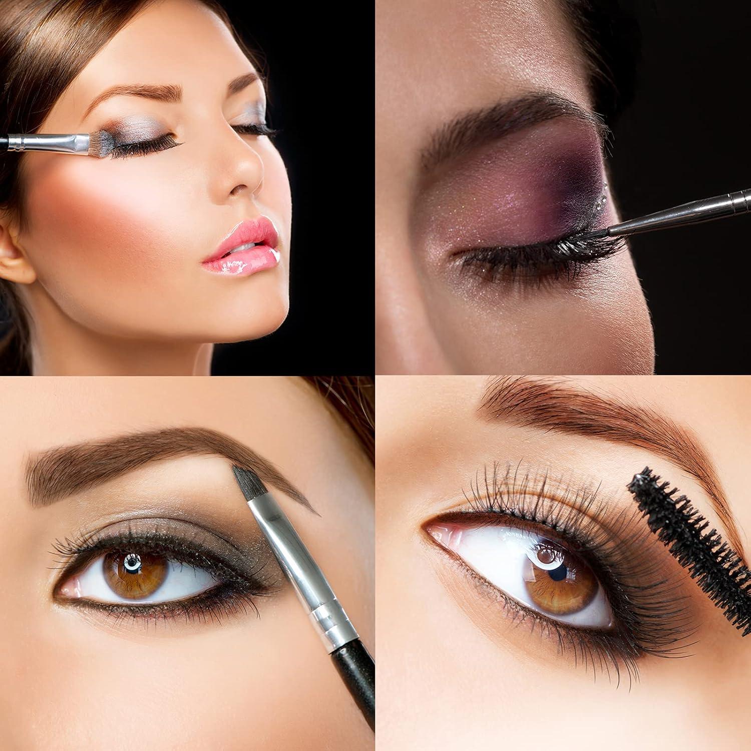 Brocha de Cejas Doble LOOKSEVEN Angulada y Spoolie 16cm