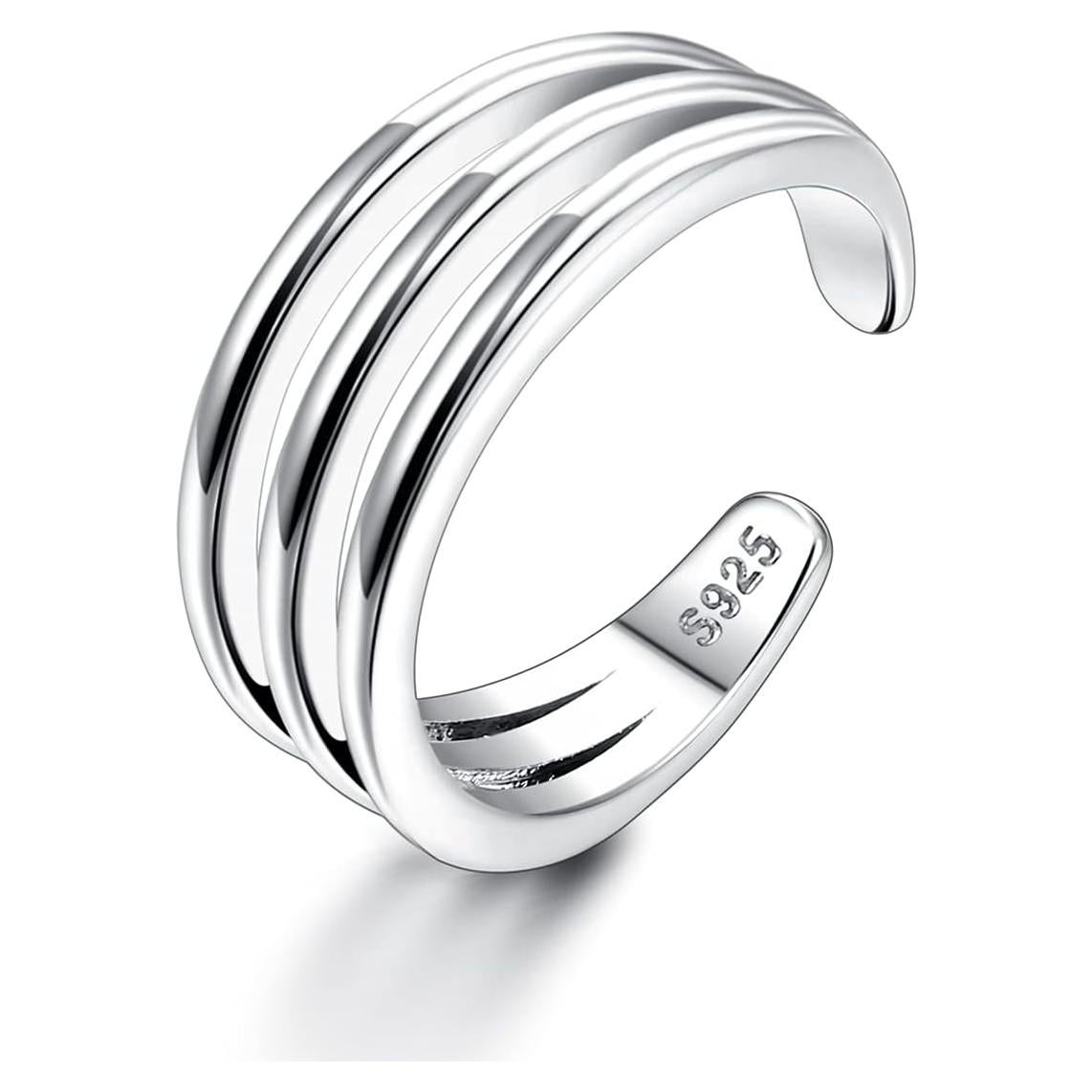 Anillos de dedo del pie de plata esterlina 925 Milacolato oro blanco