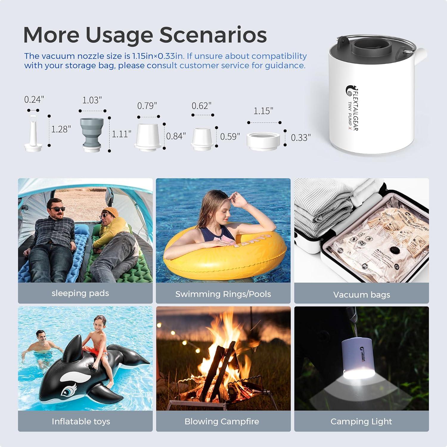 Bomba de Aire Portátil FLEXTAILGEAR Tiny Pump X + Luz LED