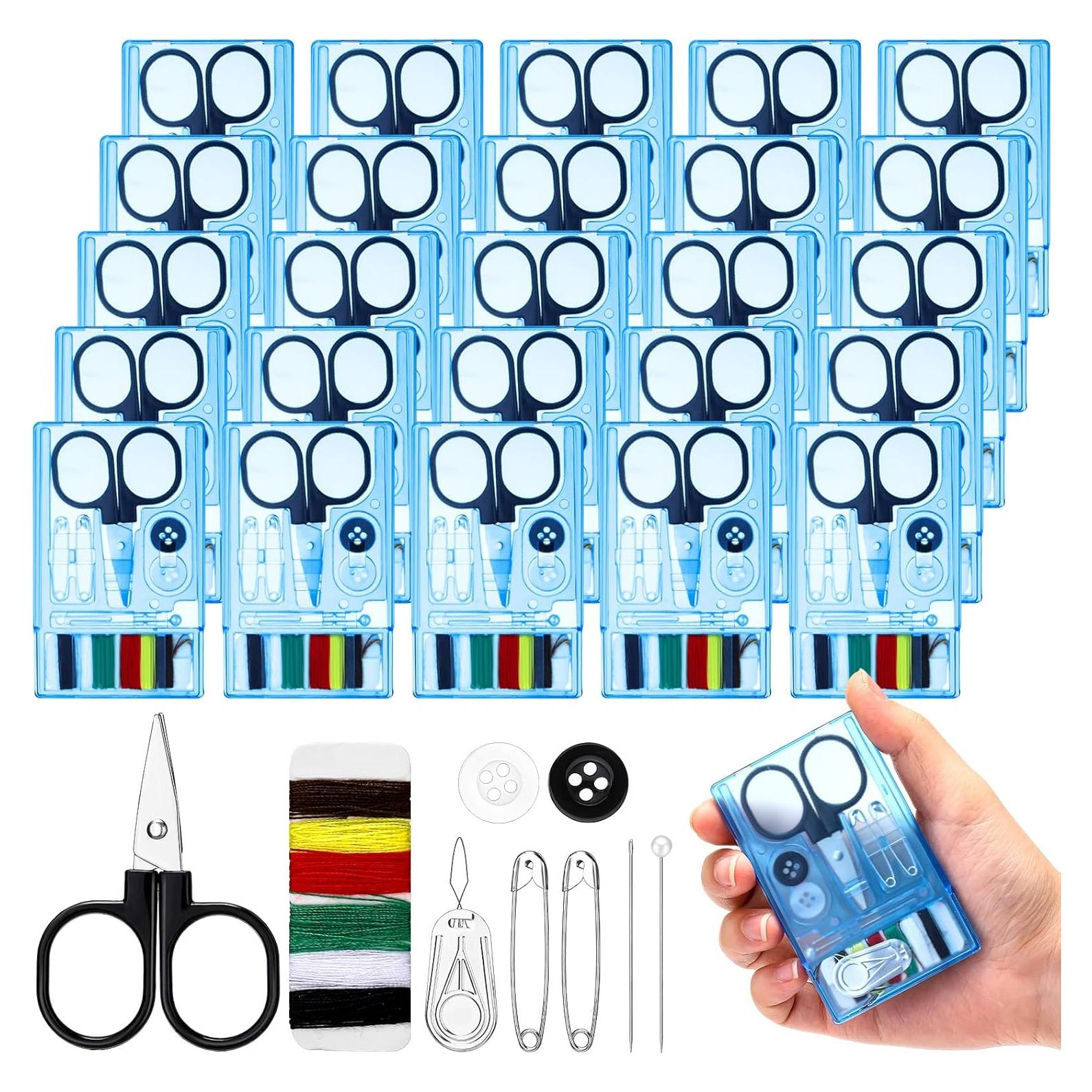 Kit de Costura de Viaje Knitgrip 25 Cajas Portátil Azul