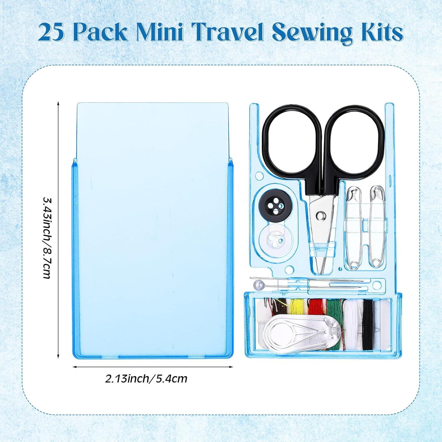 Kit de Costura de Viaje Knitgrip 25 Cajas Portátil Azul