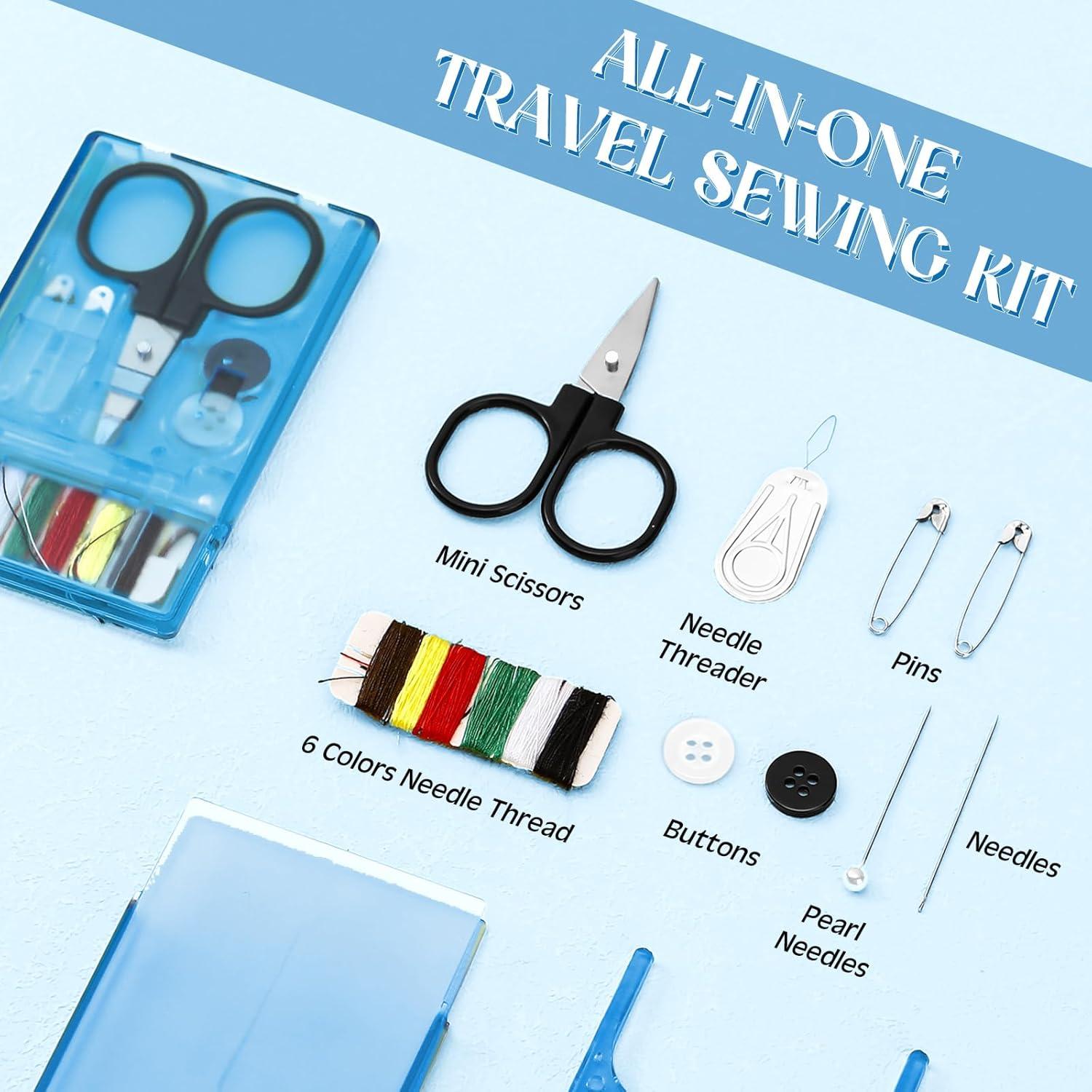 Kit de Costura de Viaje Knitgrip 25 Cajas Portátil Azul