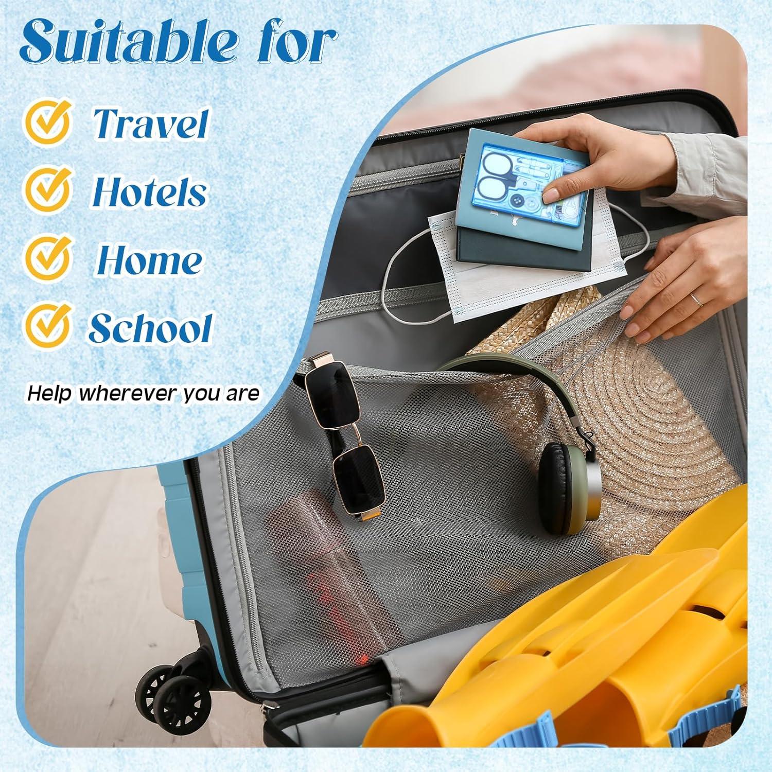 Kit de Costura de Viaje Knitgrip 25 Cajas Portátil Azul