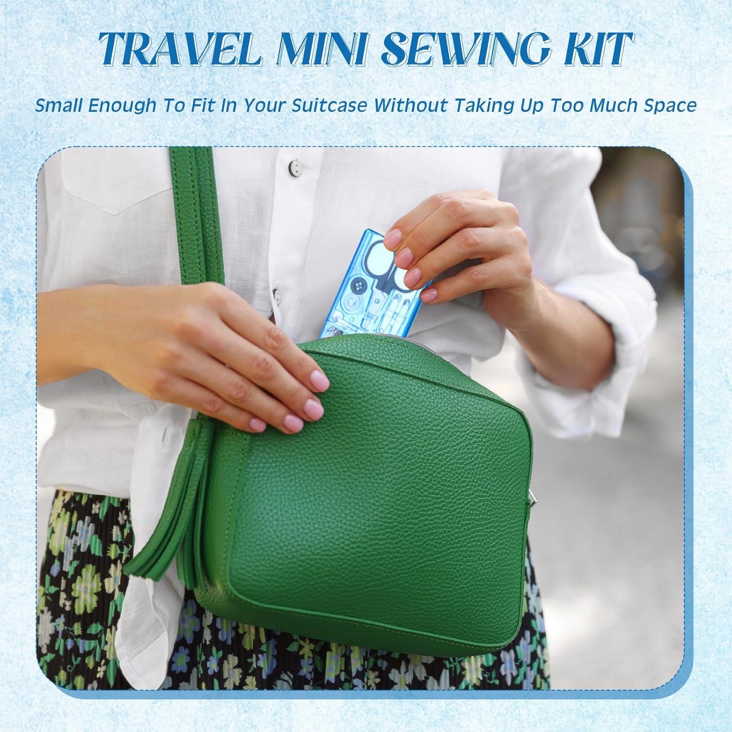 Kit de Costura de Viaje Knitgrip 25 Cajas Portátil Azul