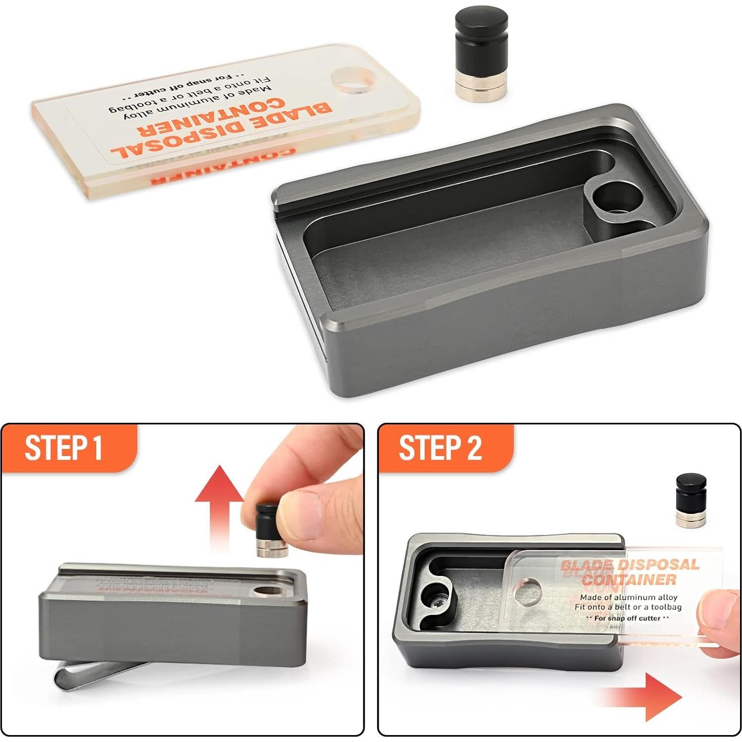 Contenedor de Desecho de Cuchillas NEWISHTOOL 9mm y 18mm