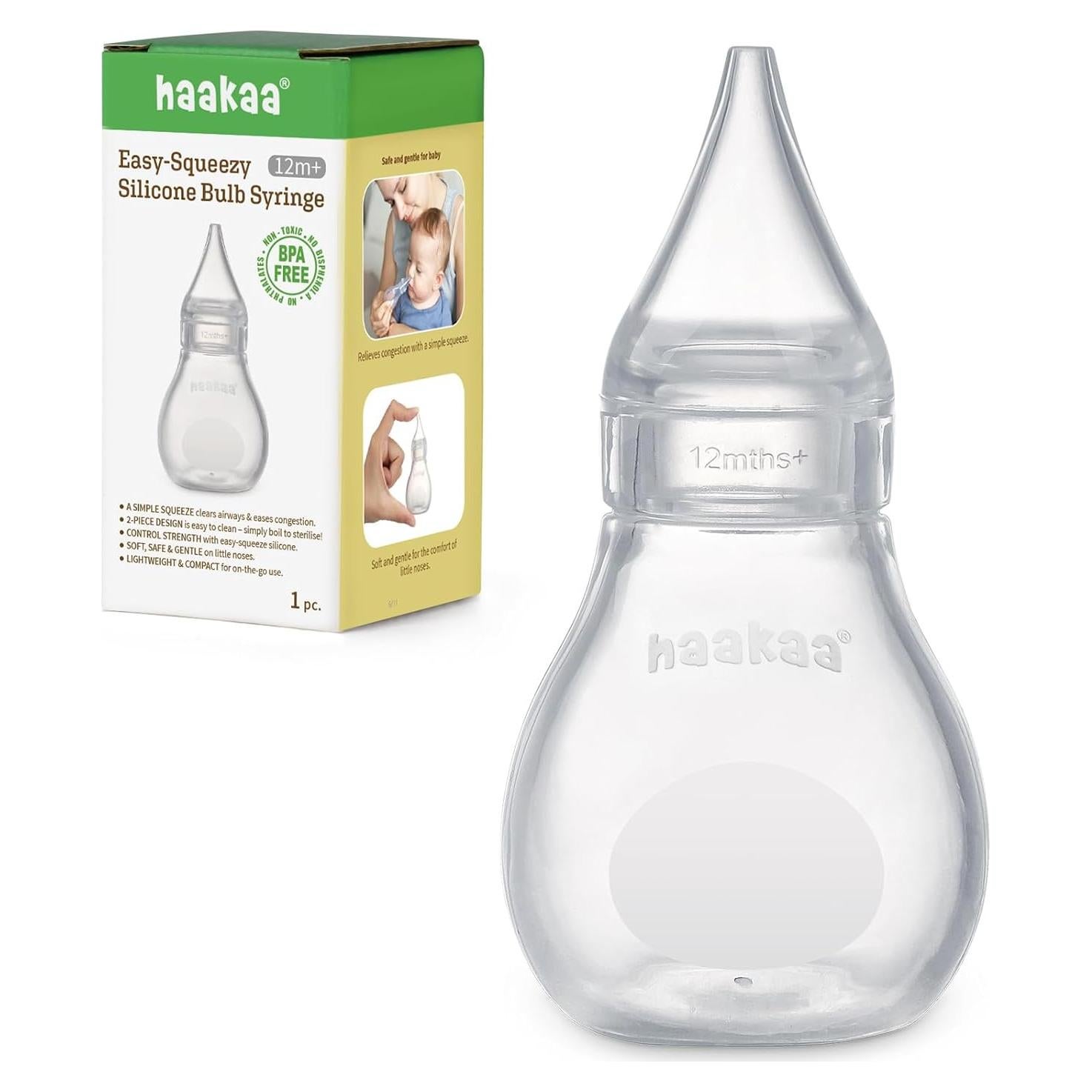 Aspirador Nasal de Silicona Haakaa - Limpiador para Bebés