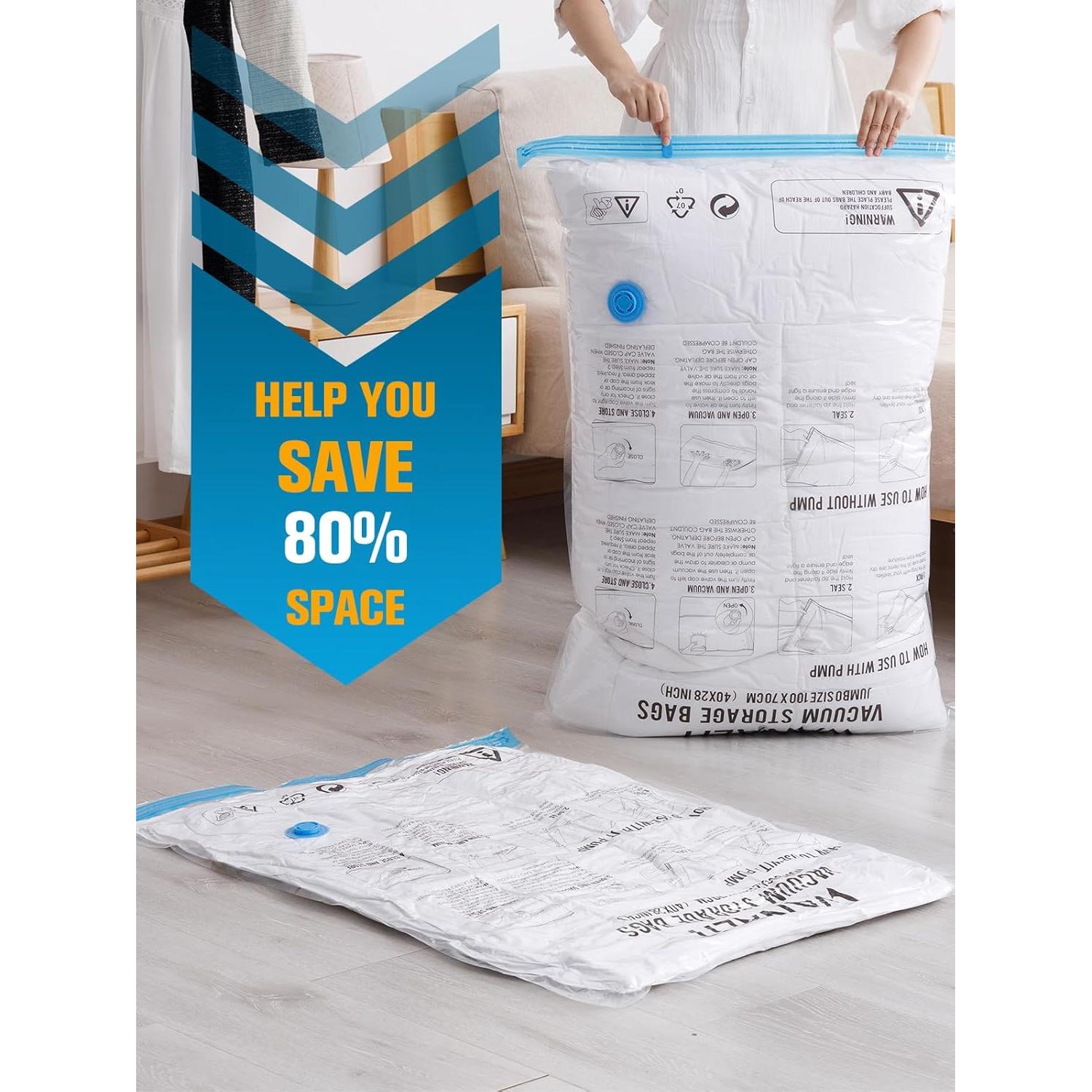 Bolsas de Almacenamiento al Vacío WANALIT 32 Piezas con Bomba