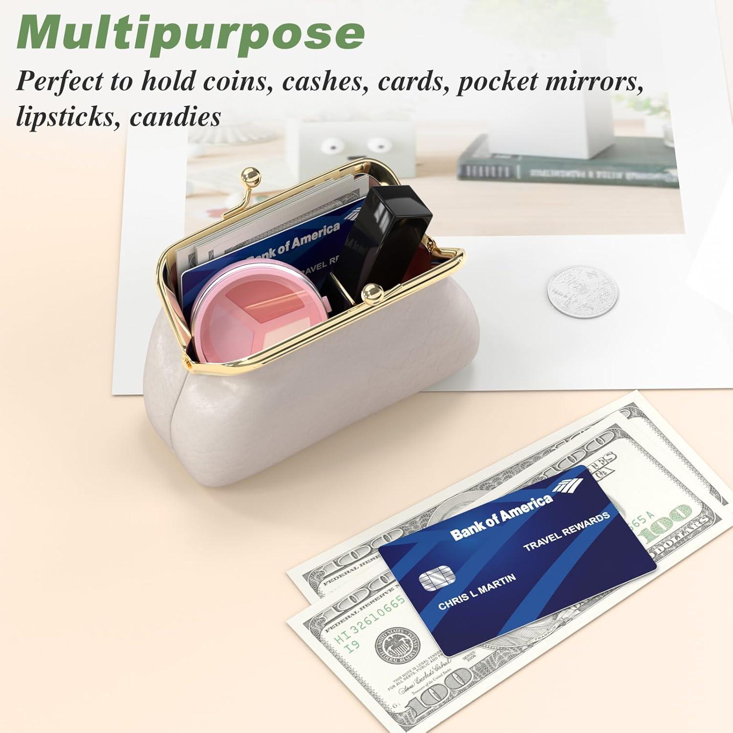 Monedero de Cuero PU Nipichsha Albaricoque Compacto 13.5x11.4cm