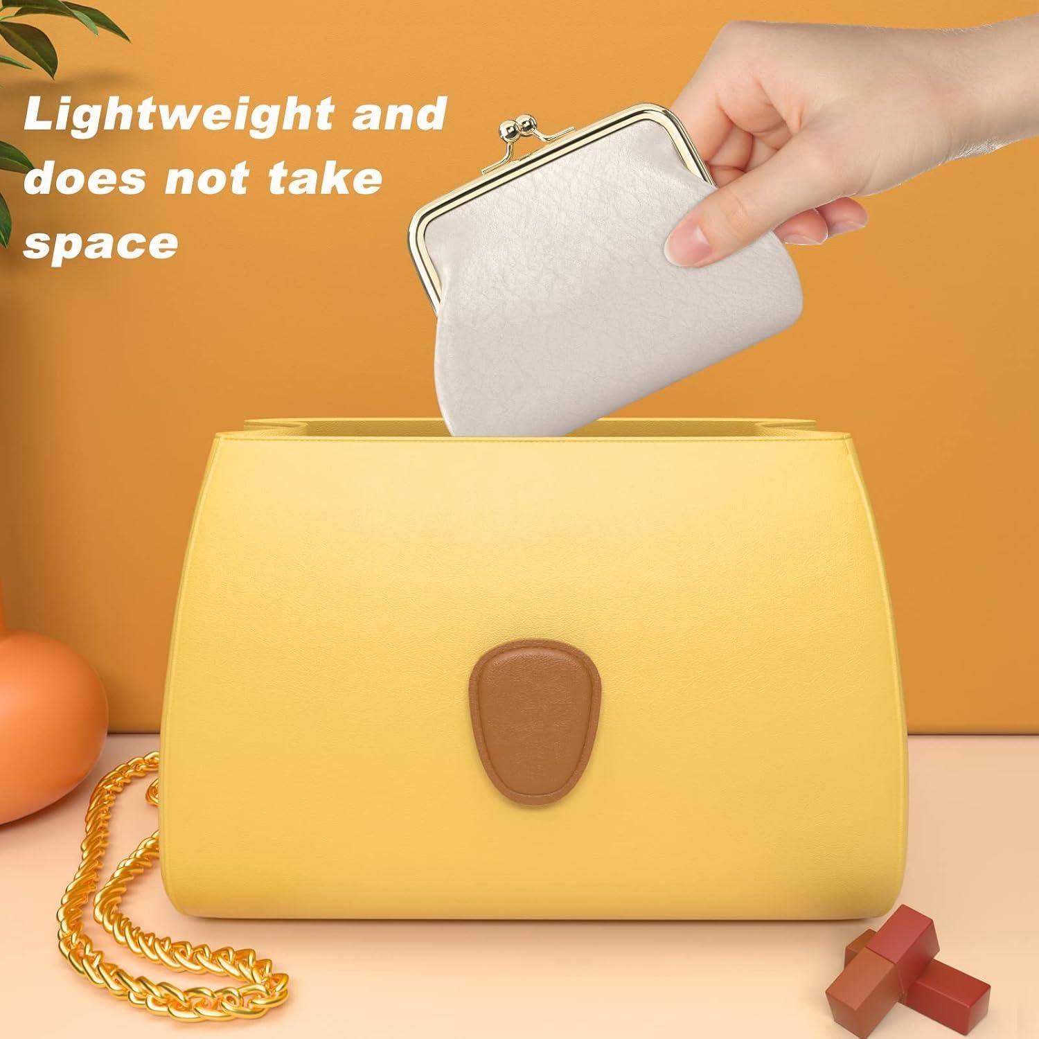 Monedero de Cuero PU Nipichsha Albaricoque Compacto 13.5x11.4cm