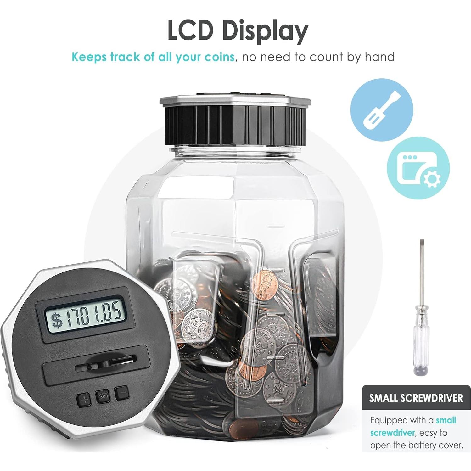 Hucha Digital Vcertcpl X-Large 2.4L con Contador LCD