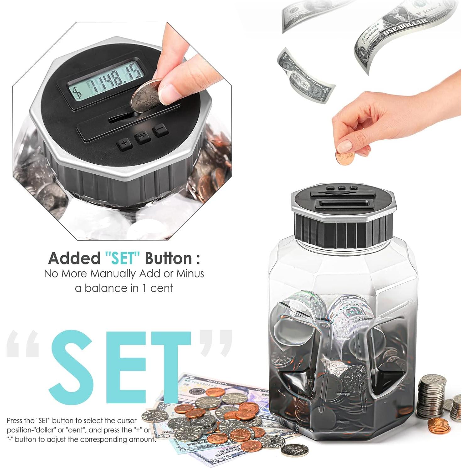 Hucha Digital Vcertcpl X-Large 2.4L con Contador LCD